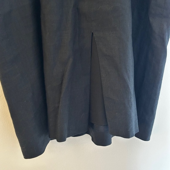 Lauren Ralph Lauren Black Linen Sheath Dress Size 8 - Midi Classic Summer Fall - Picture 7 of 8